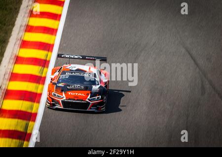 17 DAVIES Shae, PETIT Paul, MACDOWALL Paul, Audi R8 LMS Team WRT, gesamt, Aktion während der Blancpain Endurance Series Meisterschaft 2019 24 Stunden von Spa, vom 24. Bis 28. Juli, Spa Francorchamps, Belgien - Foto Antonin Vincent / DPPI Stockfoto
