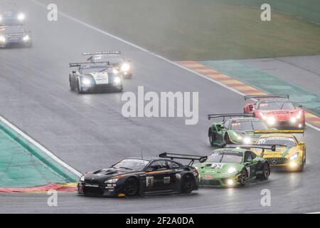 09 OJJJEH Karim, ROSTAN Marc, BONAMEDE Gennaro, MARIS Eric, BMW M6, Team Boutsen Ginion, Action 54 RIZZOLI Andrea, ASHKANANI Zaid, BACHLER Klaus, Porsche 911 GT3 R, Dinamic Motorsport, Action während der Blancpain Endurance Series Meisterschaft 2019 24 Stunden von Spa, vom 24. Bis 28. Juli, Spa Francorchamps, Belgien - Foto Frederic Le Floc'h / DPPI Stockfoto