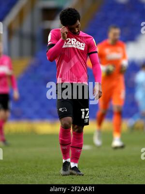 Datei Foto vom 06-03-2021 von Derby County's Nathan Byrne. Ausgabedatum: Donnerstag, 11. März 2021. Stockfoto