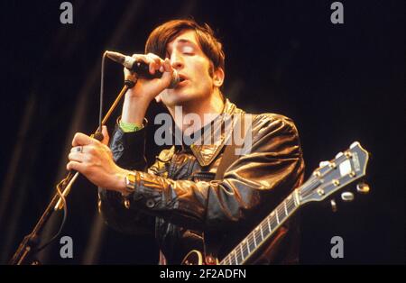 Rialto beim Glastonbury Festival 1998, Somerset, England, Vereinigtes Königreich. Stockfoto