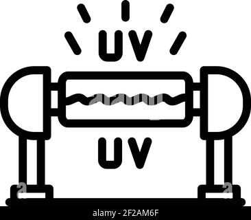 UV-Sterilisationssymbol. Vektorsymbol für UV-Sterilisation für Webdesign isoliert auf weißem Hintergrund Stock Vektor