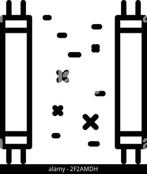 Symbol für Sterilisatorlampe. Umriss Sterilisator Lampe Vektor-Symbol für Web-Design isoliert auf weißem Hintergrund Stock Vektor