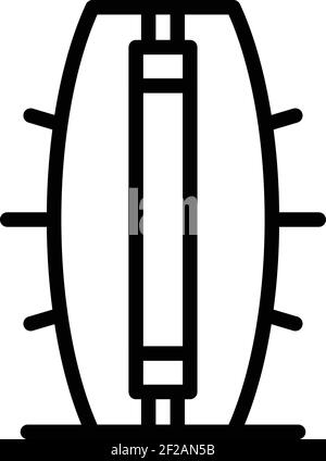 Symbol für antibakterielle Lampe. Umriss antibakterielle Lampe Vektor-Symbol für Web-Design isoliert auf weißem Hintergrund Stock Vektor
