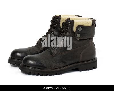 Elegante und trendige Freizeit Stiefel für Männer. Steel Life Studioaufnahmen. Stockfoto