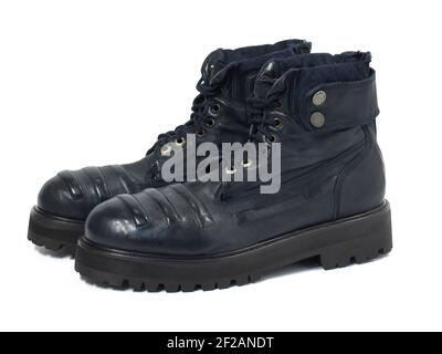 Elegante und trendige Freizeit Stiefel für Männer. Steel Life Studioaufnahmen. Stockfoto