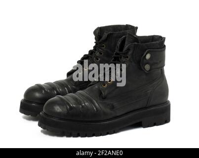 Elegante und trendige Freizeit Stiefel für Männer. Steel Life Studioaufnahmen. Stockfoto