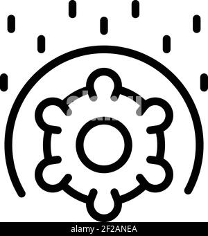 Antibakterielles Symbol. Umriss antibakterielle Vektor-Symbol für Web-Design isoliert auf weißem Hintergrund Stock Vektor