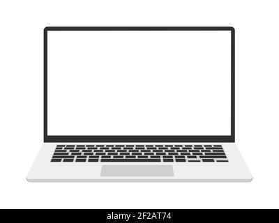 Notizbuch. Laptop-Symbol für die Arbeit von zu Hause aus Stock Vektor