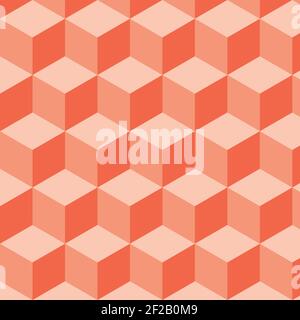 Abstrakte geometrische Vektor-Hintergrund mit Würfel, 3D Effekt Form Design, nahtlos. Stock Vektor
