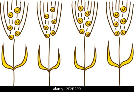 Illustration surreale Komposition mit seltsamen Pflanzen Stock Vektor