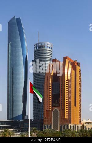 Wolkenkratzer in Abu Dhabi Stockfoto