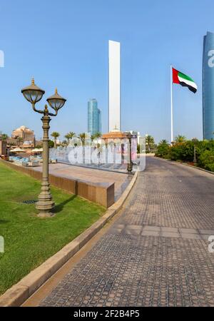 Wolkenkratzer in Abu Dhabi Stockfoto