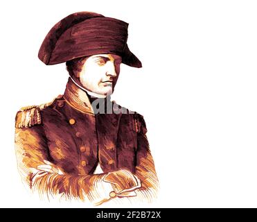 Napoléon Bonaparte, 1769-1821, Kaiser der Franzosen als Napoleon ich Stockfoto