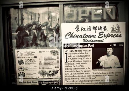 Chinatown Express Restaurant in Washington, D.C. authentischstes chinesisches Restaurant Stockfoto