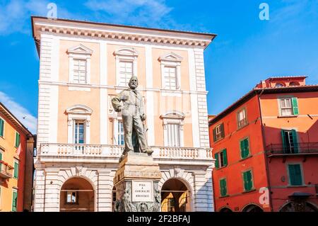 Statue von Garibaldi in Pisa in der Toskana, Italien Stockfoto