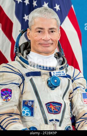 International Space Station Expedition 65 Hauptbesatzungsmitglied Mark Vande Hei von der NASA posiert für ein Porträt im Gagarin Kosmonauten-Trainingszentrum 14. August 2020 in Star City, Russland. Stockfoto