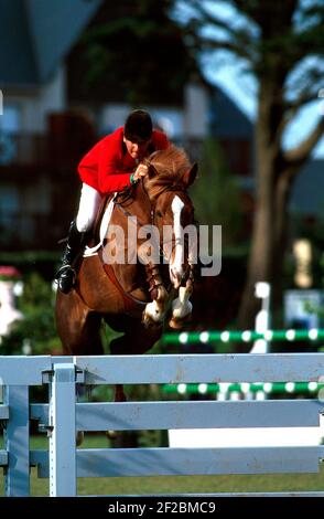 CSIO La Baule, Mai 1999, Philipe Lejeune (Bel) Reiten Punjab Stockfoto