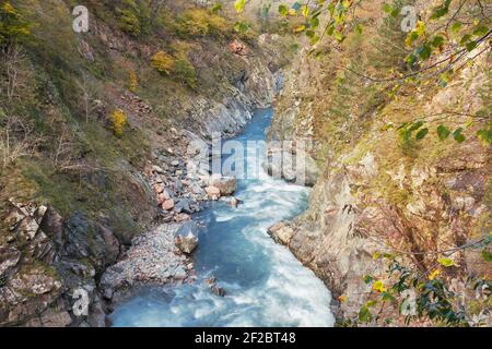 Der Weiße Fluss in Adygea Krasnodar Region Stockfoto