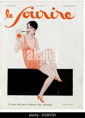 1920er Jahren Frankreich Le Sourire Magazin-Cover Stockfoto