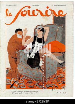 1920er Jahren Frankreich Le Sourire Magazin-Cover Stockfoto