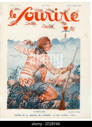 1920er Jahren Frankreich Le Sourire Magazin-Cover Stockfoto