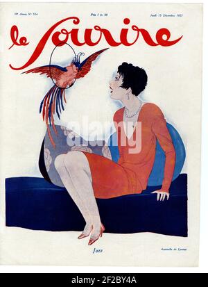 1920er Jahren Frankreich Le Sourire Magazin-Cover Stockfoto