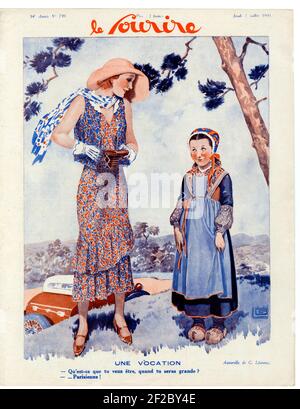 1930er Jahren Frankreich Le Sourire Magazin-Cover Stockfoto