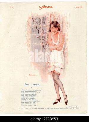 1920er Jahren Frankreich Le Sourire Magazin Platte Stockfoto