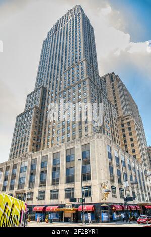 Der Carew Tower und der Netherland Plaza Hotelkomplex wurden von John J Emery in den Jahren 1929-1932 entwickelt. Stockfoto