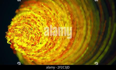 Heller Trichter von zufälligen Linien, Computer generiert. 3D Darstellung eines abstrakten Spiralhintergrunds. Stockfoto