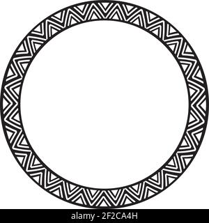 Rundes afrikanisches Rahmendesign. Stock Vektor