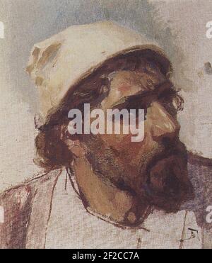 Polenov Leiter der Christus Studie. Stockfoto