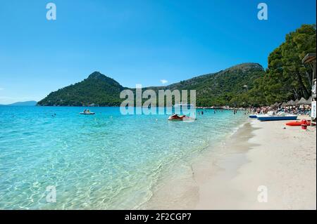 Hauptstrand Formentor, Cala Pi de sa Posada, Formentor, Mallorca, Balearen, Spanien Stockfoto