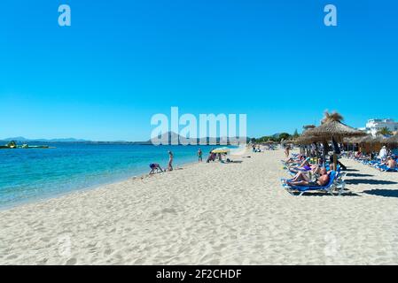 Port Pollenca, Mallorca, Balearen, Spanien Stockfoto