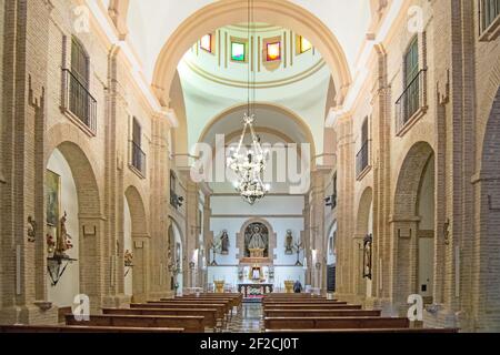 Ronda, Malaga, Spanien. August 2020: Innenraum der Merced Kirche in Ronda Stockfoto