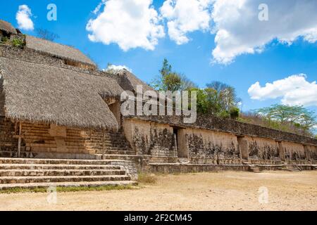 Ruinen der antiken Maya-Stadt Ek Balam auf der Halbinsel Yucatan, Mexiko Stockfoto