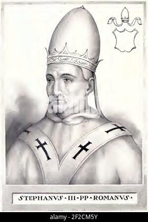 Papst Stephan II. (2). Stockfoto