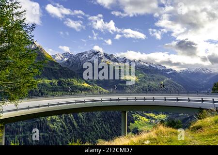 Gotthardpass Schweiz - Berge Stockfoto