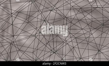 Moderner abstrakter Hintergrund. Linienmuster, abstrakte geometrische Textur auf glänzendem Gold Silber modernes, zeitgemäßes Liniendesign in Gold und Grau. Illustration Stockfoto