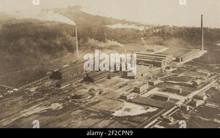 Port Colborne Ontario aus der Luft (HS85-10-37519). Stockfoto