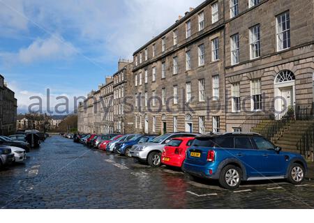 Scotland Street, Edinburgh New Town Streets, gehobene Wohnungen, Edinburgh, Schottland Stockfoto