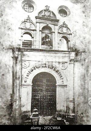 Portada de la iglesia de san Gil en Granada. Stockfoto