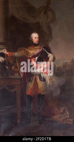 Porträt (1770) von Joseph II. (1741–1790), Kaiser des Heiligen Römischen Reiches, von Hubert Maurer. Stockfoto