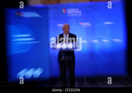 Lissabon, Portugal. März 2021, 11th. Der portugiesische Premierminister Antonio Costa hält eine Pressekonferenz ab, um am 11. März 2021 im Ajuda-Palast in Lissabon, Portugal, den Plan zur Lockerung der COVID-19-Coronavirus-Beschränkungen bekannt zu geben. Quelle: Pedro Fiuza/ZUMA Wire/Alamy Live News Stockfoto