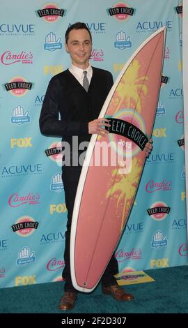 Jim Parsons bei den Teen Choice Awards 2013 Prees Room at Das Universal Amphitheater in Los Angeles CA Stockfoto