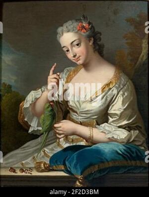 Portrait de Jeanne Agnès Berthelot de Pléneuf, Marquise de Prie. Stockfoto