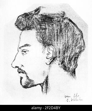 Portrait de Maurice Utrillo par sa mère Suzanne Valadon. Stockfoto