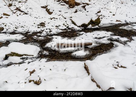 Tiffany Falls Ancaster Ontario Kanada im Winter Stockfoto