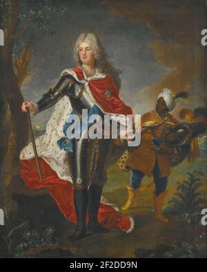 Porträt Friedrich August II., Kurfürst von Sachsen (1696–1763). Stockfoto