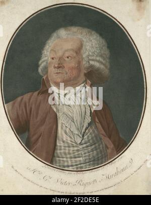 Porträt von Honoré-Gabriel Riqueti - Briceau 1791. Stockfoto